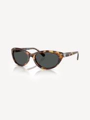 Ralph Lauren RL8226U Brown Oval Sunglasses - Image 1 of 5
