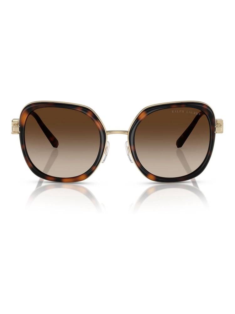 Ralph Lauren Rl7088 Square Brown Sunglasses - Image 1 of 5