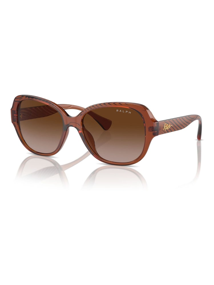 Ralph By Ralph Lauren RA5316U Brown Round Sunglasses - Image 1 of 5