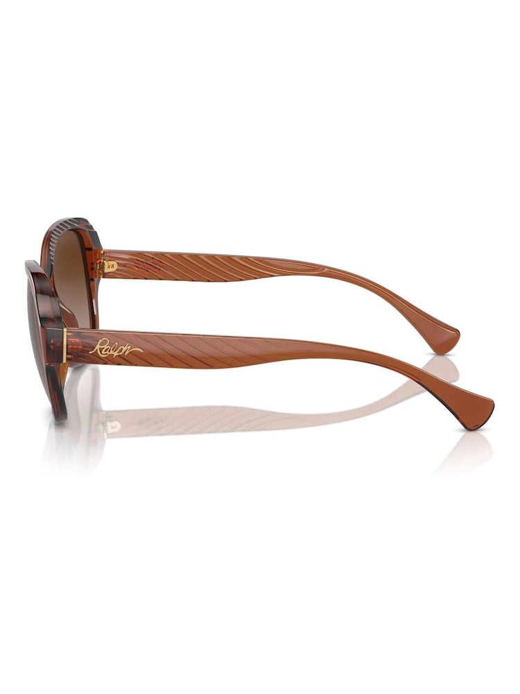 Ralph By Ralph Lauren RA5316U Brown Round Sunglasses - Image 3 of 5