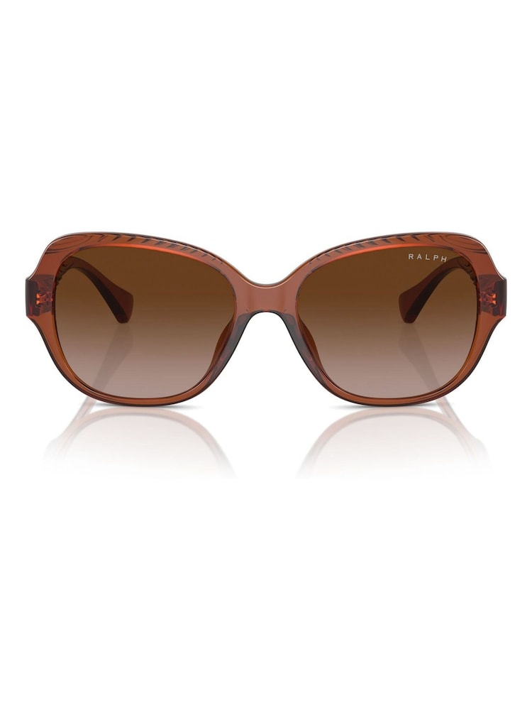 Ralph By Ralph Lauren RA5316U Brown Round Sunglasses - Image 4 of 5