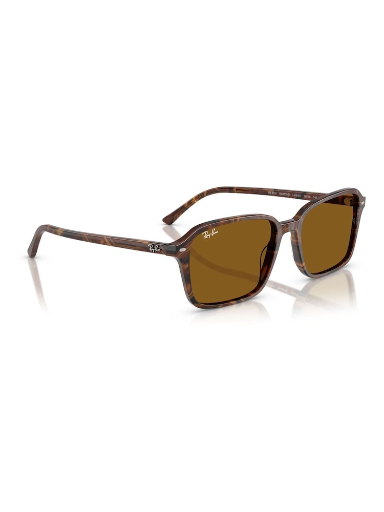 Ray Ban Raimond Square Brown Sunglasses - Image 2 of 6
