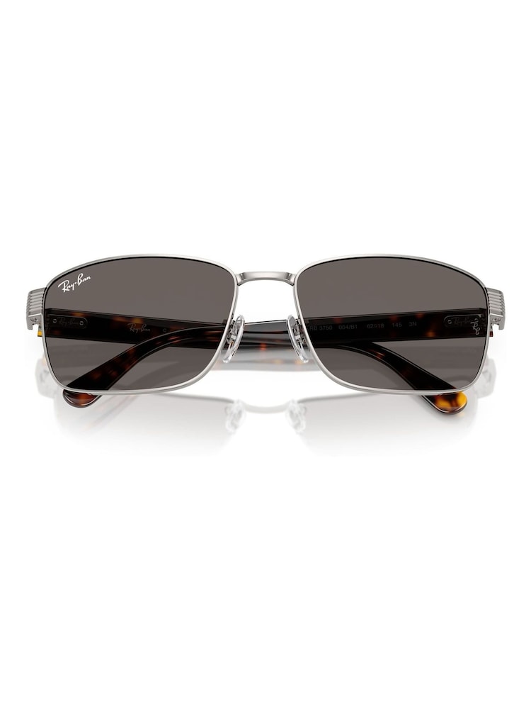 Ray Ban Grey Rb3750 Square Sunglasses - Bild 1 von 6
