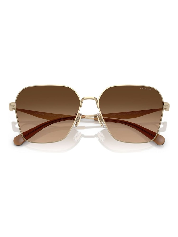COACH Gold Hc7168 Irregular Sunglasses - Image 2 of 5