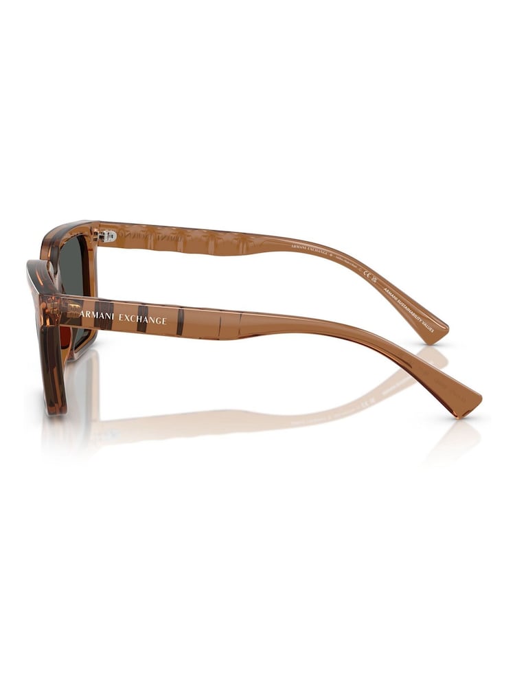 Armani Exchange Square Brown Sunglasses - Image 5 of 5