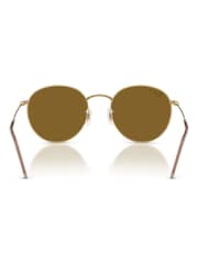 Ray Ban Gold Round Reverse Phantos Sunglasses - Image 4 of 6