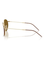 Ray Ban Gold Round Reverse Phantos Sunglasses - Image 6 of 6