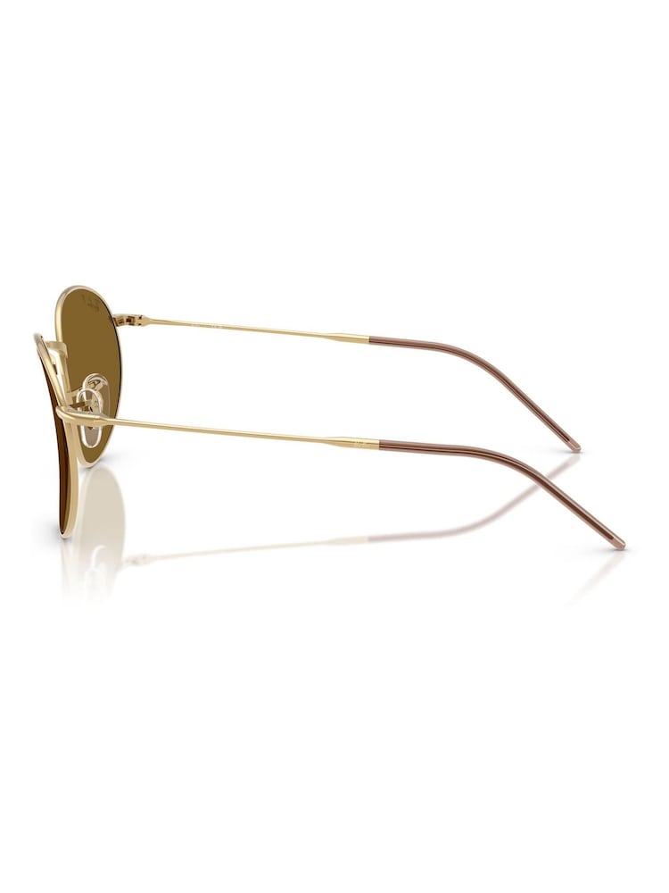 Ray Ban Gold Round Reverse Phantos Sunglasses - Image 6 of 6