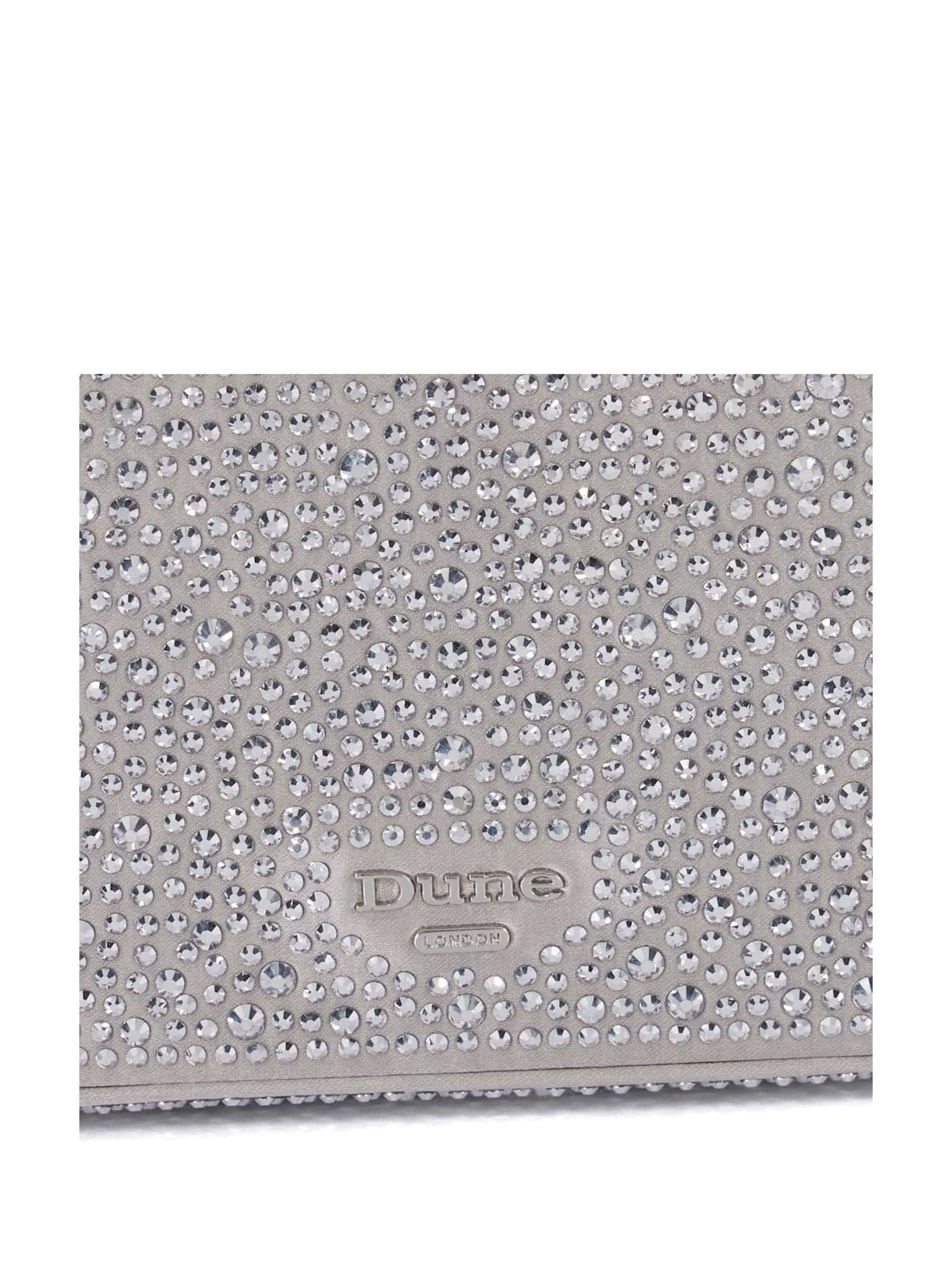 Dune grey clutch bag deals