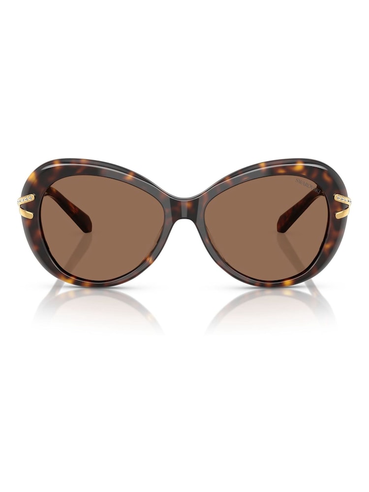 Swarovski Brown Butterfly Sunglasses - Image 2 of 4