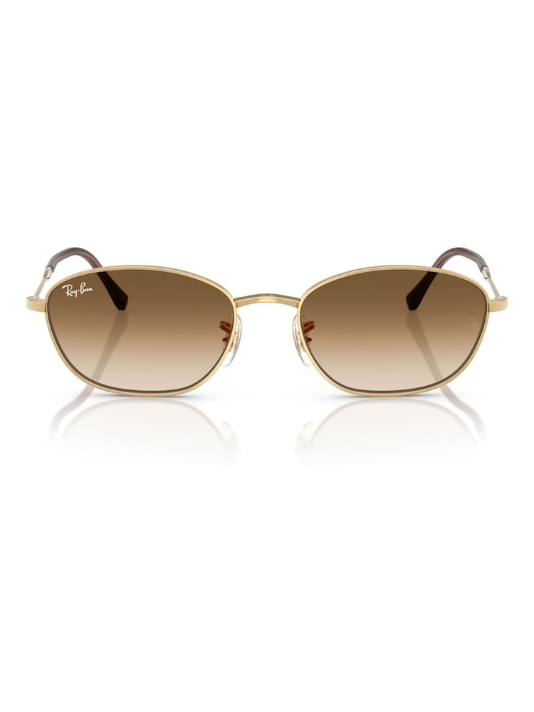 Ray Ban Gold Rb3749 Irregular Sunglasses - Image 6 of 6