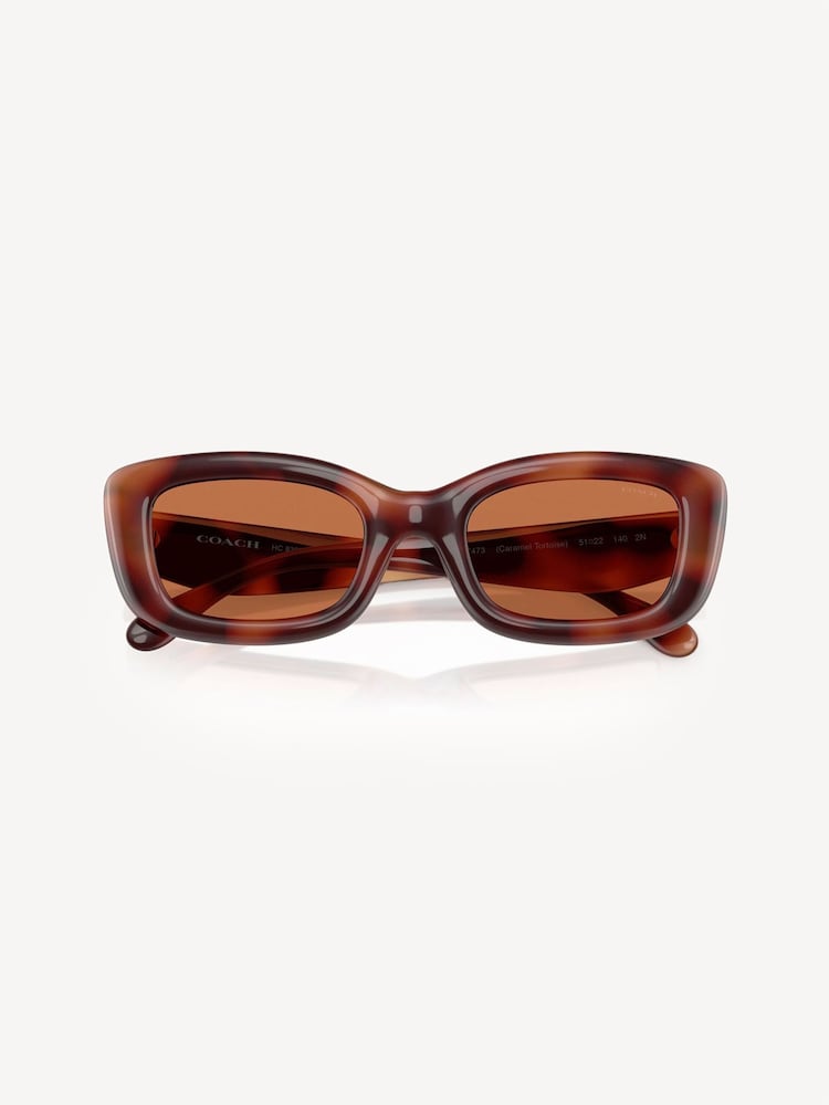 COACH Brown Rectangle Sunglasses - Image 2 of 5