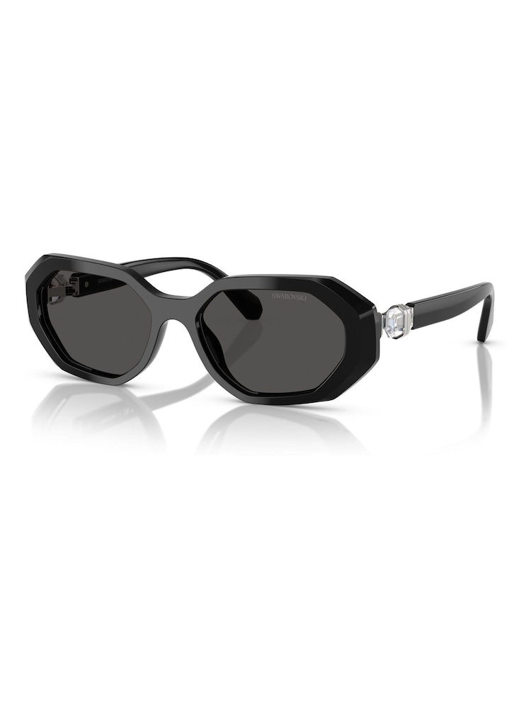 Swarovski Black Irregular Sunglasses - Image 4 of 4