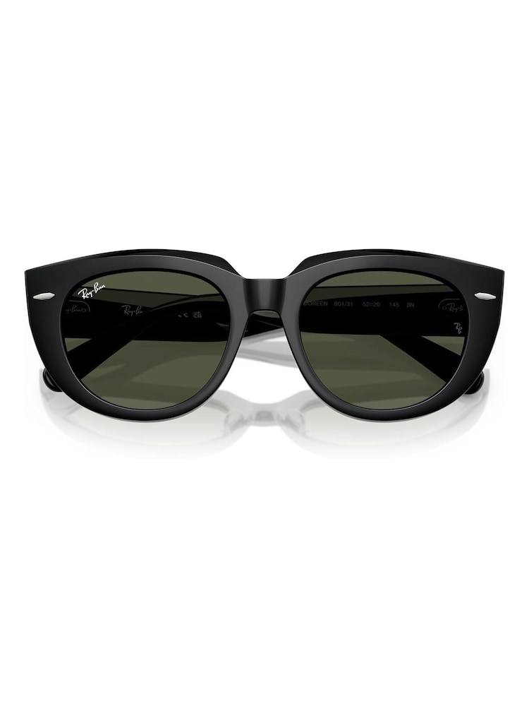 Ray Ban Doreen Square Black Sunglasses - Image 1 of 6