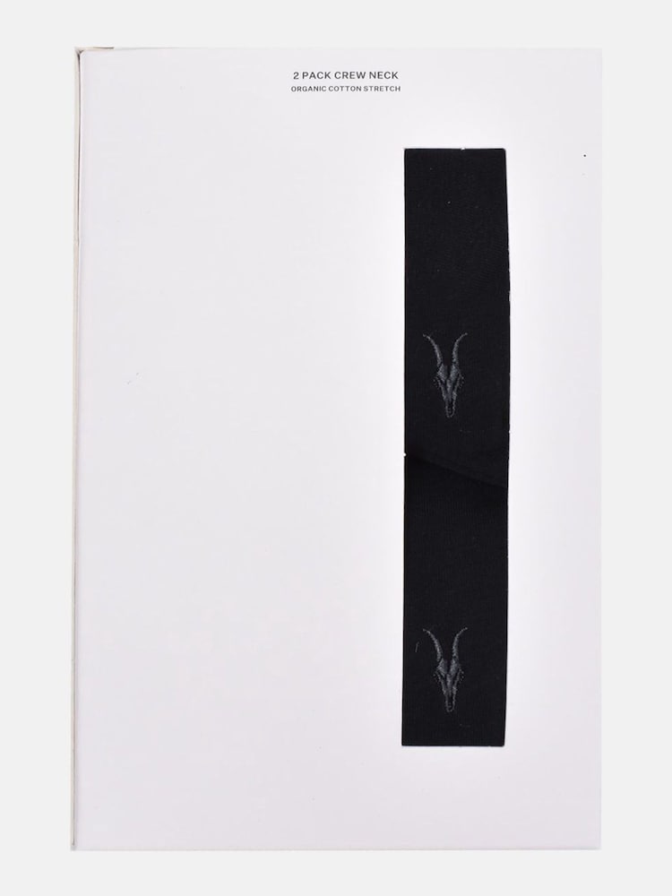 AllSaints Black Ribbed 100% Cotton Tanks 2 Pack - Image 3 of 5
