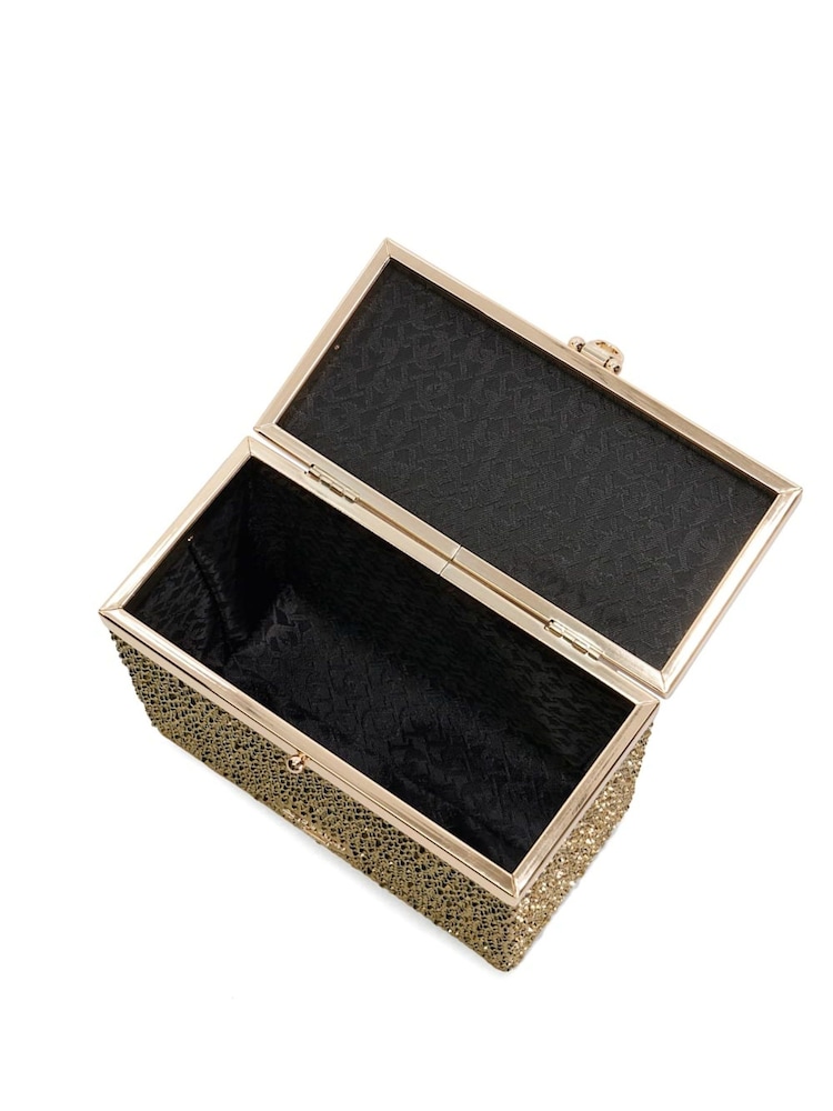 Dune London Gold Brazil Diamante Handle Clutch Bag - Image 5 of 5