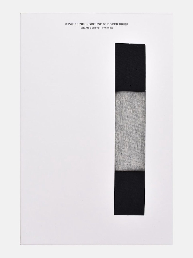 AllSaints Dark Black Cotton Boxers (Contour Pouch) 3 Pack - Image 6 of 6