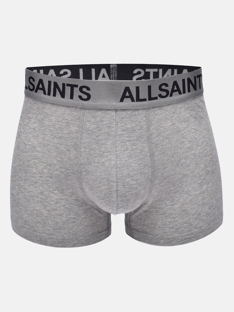 AllSaints White/ Black Cotton Boxers 3 Pack - Image 3 of 7