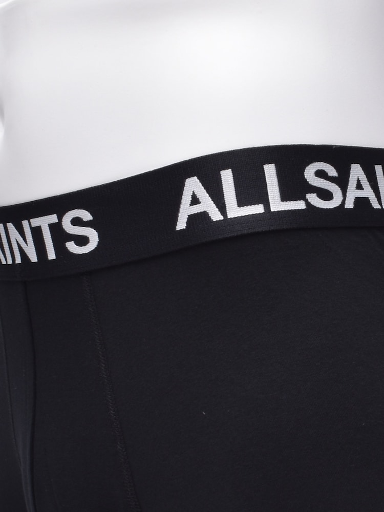 AllSaints White/ Black Cotton Boxers 3 Pack - Image 7 of 7