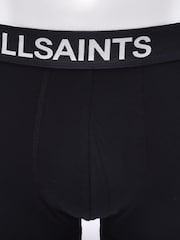 AllSaints Dark Black Cotton Boxers 3 Pack - Image 3 of 5