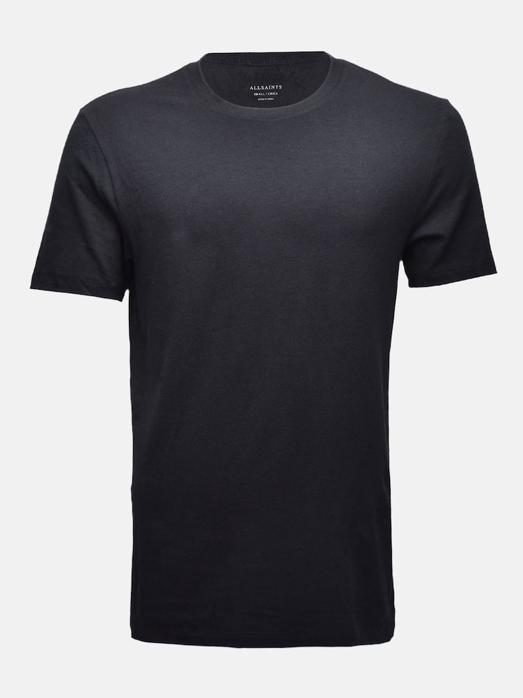 AllSaints Black 100% Cotton Crew Neck T-Shirts 2 Pack - Image 2 of 5