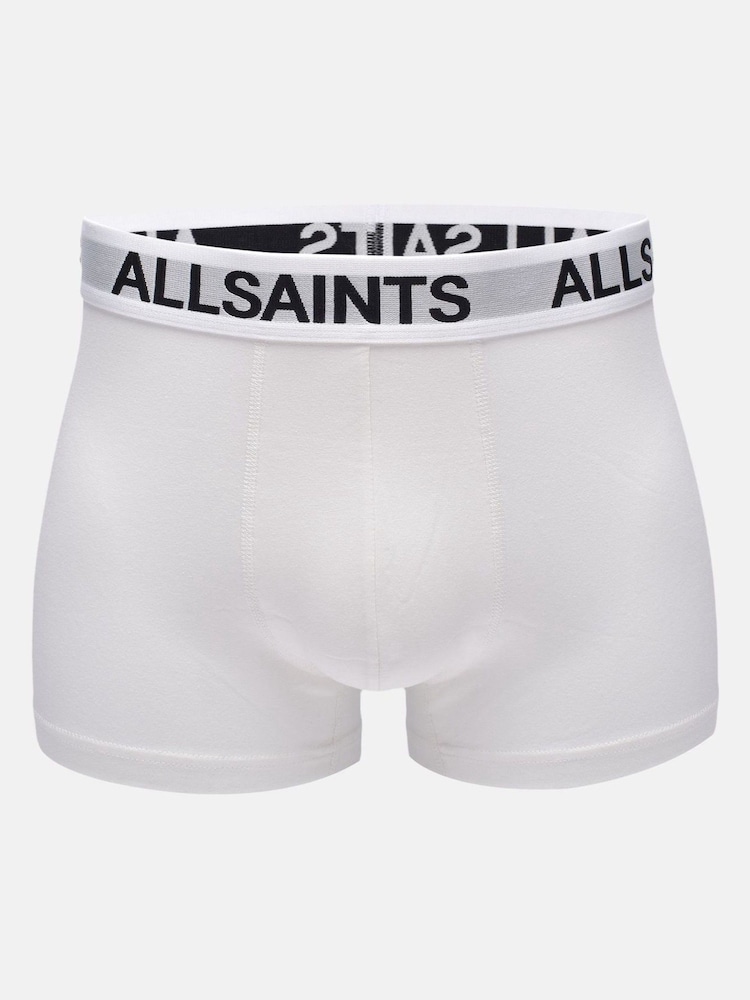 AllSaints White Cotton Boxers 3 Pack - Image 2 of 5