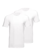 AllSaints White 100% Cotton Crew Neck T-Shirts 2 Pack - Image 1 of 5