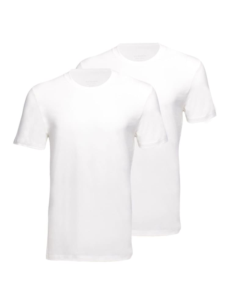 AllSaints White 100% Cotton Crew Neck T-Shirts 2 Pack - Image 1 of 5
