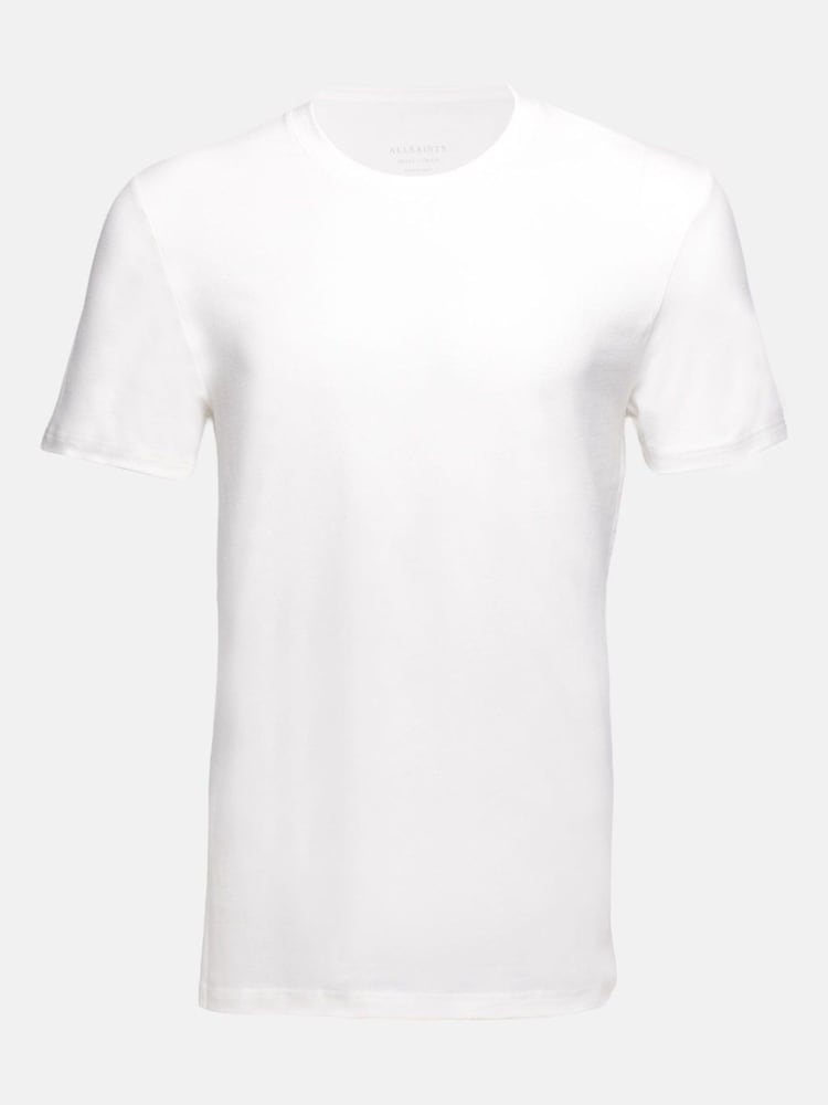 AllSaints White 100% Cotton Crew Neck T-Shirts 2 Pack - Image 2 of 5
