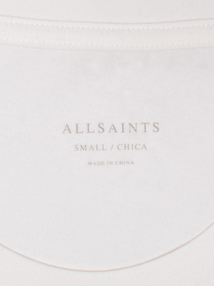 AllSaints White 100% Cotton Crew Neck T-Shirts 2 Pack - Image 4 of 5