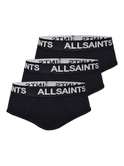 AllSaints Black Cotton Boxers 3 Pack - Image 1 of 5