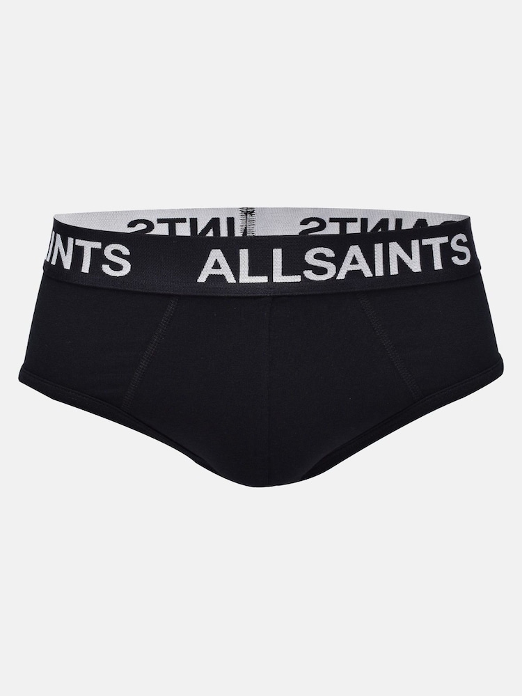 AllSaints Black Cotton Boxers 3 Pack - Image 2 of 5
