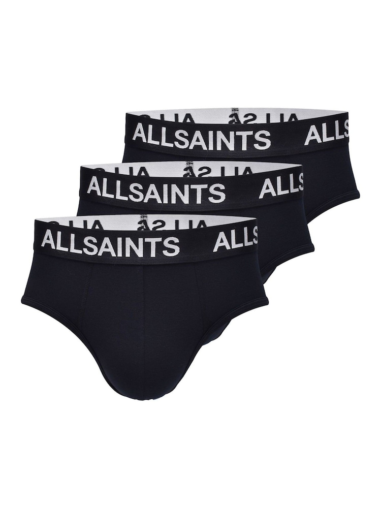 أسود داكن - AllSaints Micro Modal Boxers 3 Pack - صورة 1 من 4