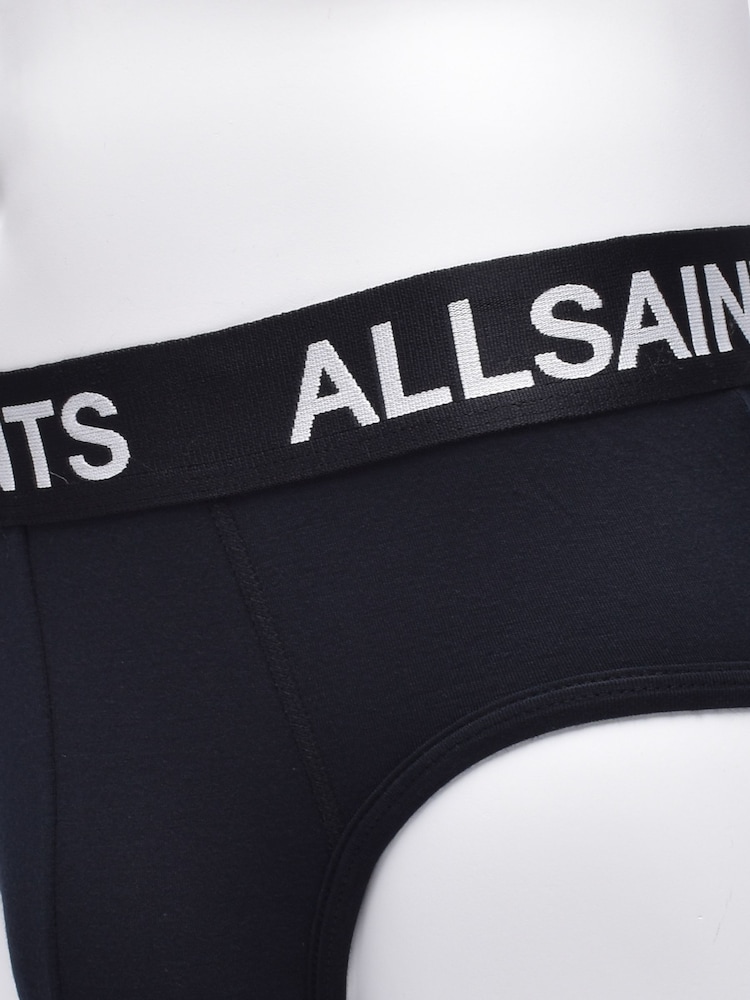 أسود داكن - AllSaints Micro Modal Boxers 3 Pack - صورة 4 من 4