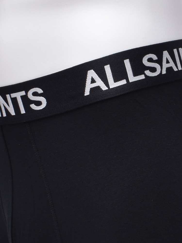 AllSaints Black Cotton Boxers (Contour Pouch) 3 Pack - Image 4 of 5