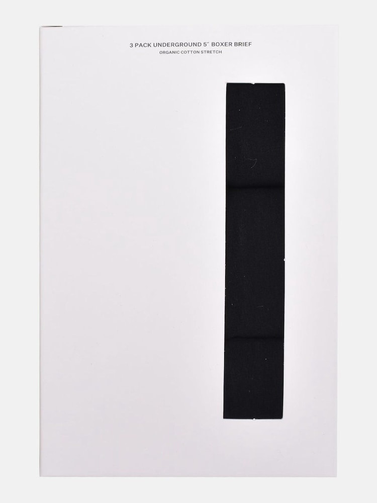 Черный - AllSaints Cotton Boxers (Contour Pouch) 3 Pack - Image 5 of 5