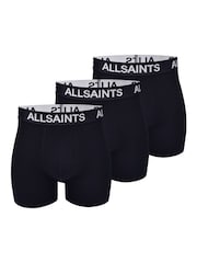 أسود - AllSaints Micro Modal Boxers 3 Pack - صورة 1 من 5