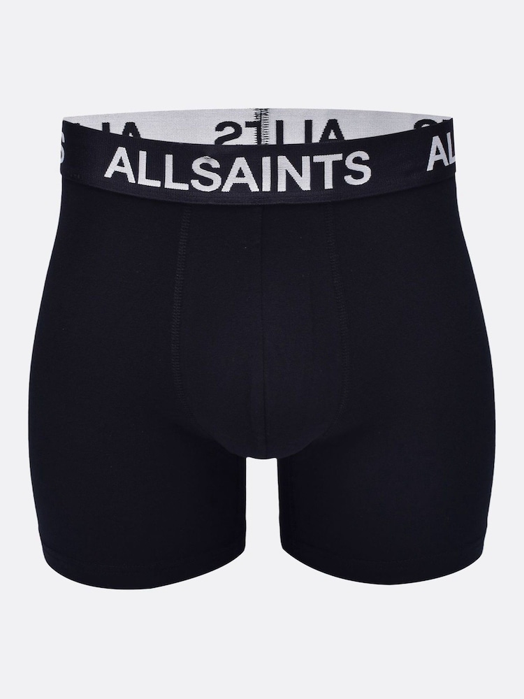أسود - AllSaints Micro Modal Boxers 3 Pack - صورة 2 من 5