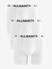 Белый - AllSaints Cotton Boxers (Contour Pouch) 3 Pack - Image 1 of 4