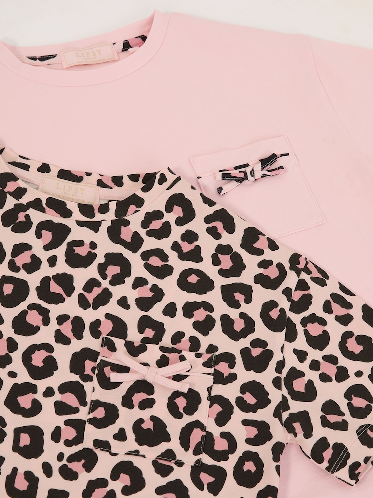Lipsy Printed Jersey Cotton Pyjamas 2 Pack (5-16yrs) - Imagen 8 de 8 Lipsy Printed Jersey Cotton Pyjamas 2 Pack (5-16yrs) - Imagen 8 de 8