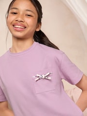 Violett/Leopard - Lipsy Printed Jersey Cotton Pyjamas (5-16yrs) - Bild 4 von 4