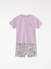 Morado leopardo - Lipsy Printed Jersey Cotton Pyjamas (5-16yrs) - Imagen 5 de 7