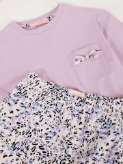 Morado leopardo - Lipsy Printed Jersey Cotton Pyjamas (5-16yrs) - Imagen 7 de 7