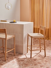 MADE.COM Natural Rhye Bar Stool - Image 1 of 6