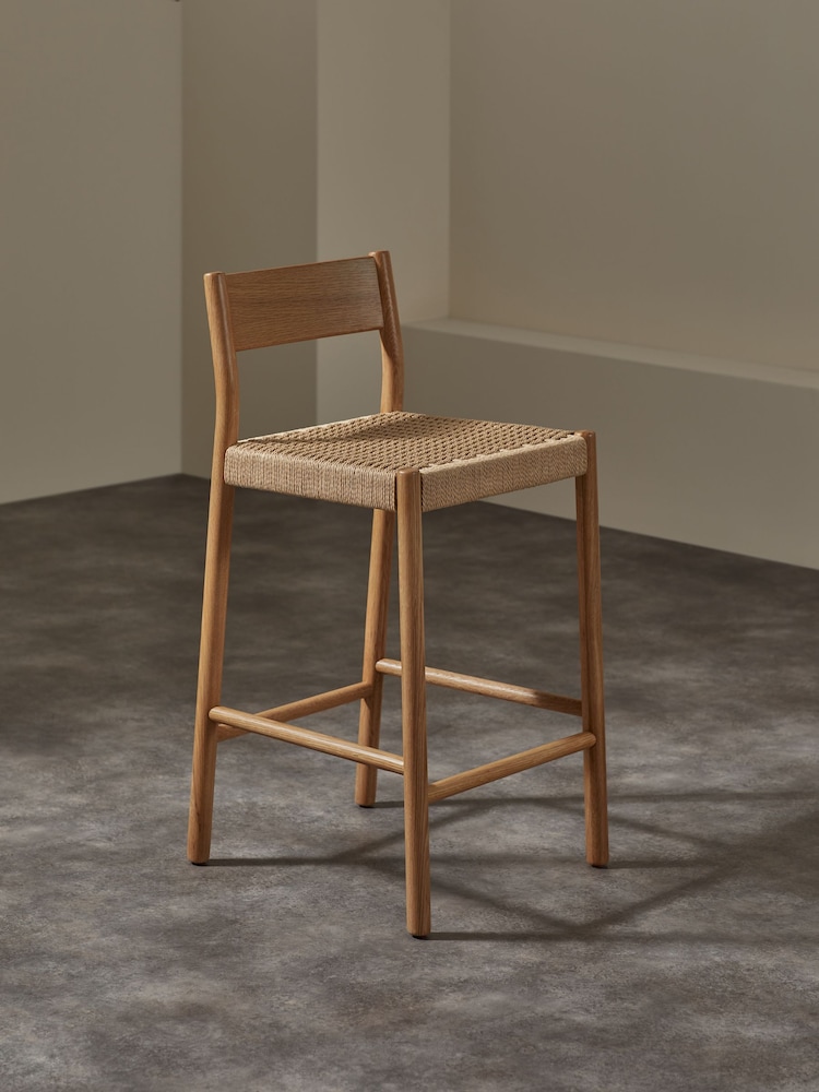 MADE.COM Natural Rhye Bar Stool - Image 2 of 6