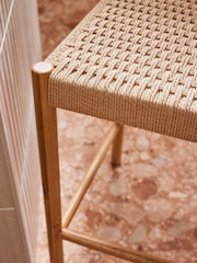 MADE.COM Natural Rhye Bar Stool - Image 4 of 6