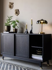 Rockett St George Black Mango Wood Leopard Print Large Sideboard - Image 2 of 8