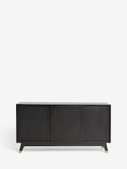 Rockett St George Black Mango Wood Leopard Print Large Sideboard - Image 4 of 8
