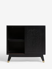 Rockett St George Black Mango Wood Leopard Print Small Sideboard - Image 5 of 8