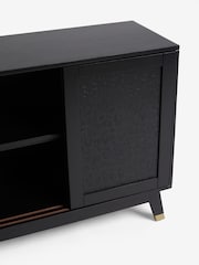 Rockett St George Black Mango Wood Leopard Print Small Sideboard - Image 6 of 8